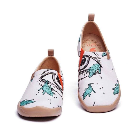 UIN Men's Loafers Painted Shoes Slip On Canvas Walking Shoes (crocodile)NewNoBox - Picture 4 of 8